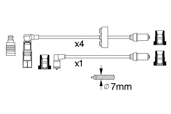 Bosch Bougiekabelset 0 356 912 828
