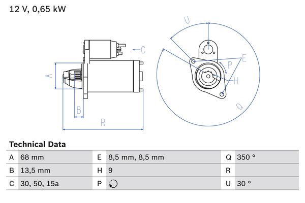 Bosch Starter 0 986 010 040