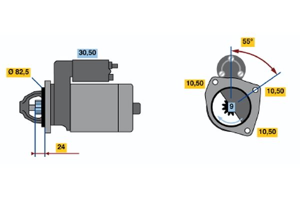 Bosch Starter 0 986 010 190