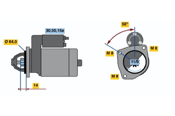 Bosch Starter 0 986 010 450