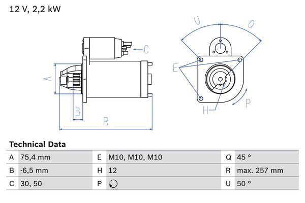 Bosch Starter 0 986 010 590