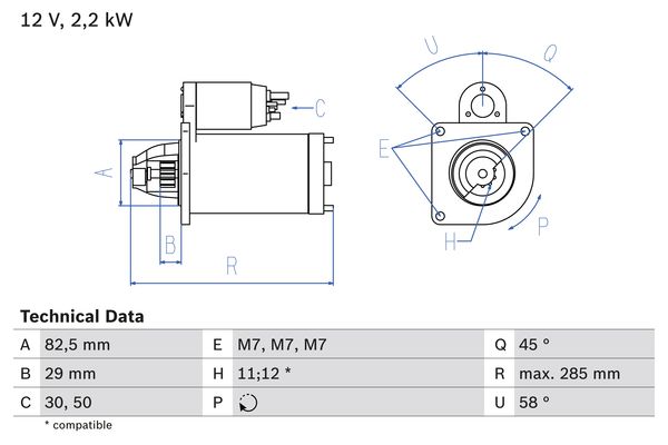 Bosch Starter 0 986 010 600