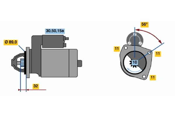 Bosch Starter 0 986 010 710