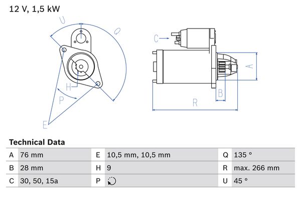 Bosch Starter 0 986 010 870