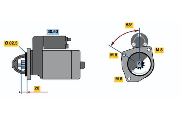 Bosch Starter 0 986 010 880