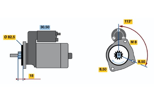 Bosch Starter 0 986 010 910