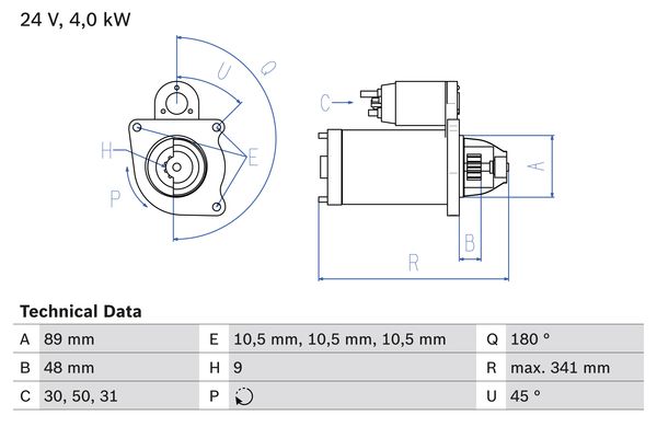 Bosch Starter 0 986 010 980
