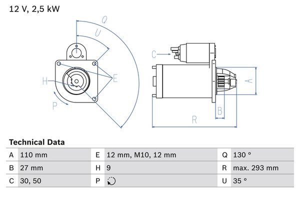 Bosch Starter 0 986 011 060