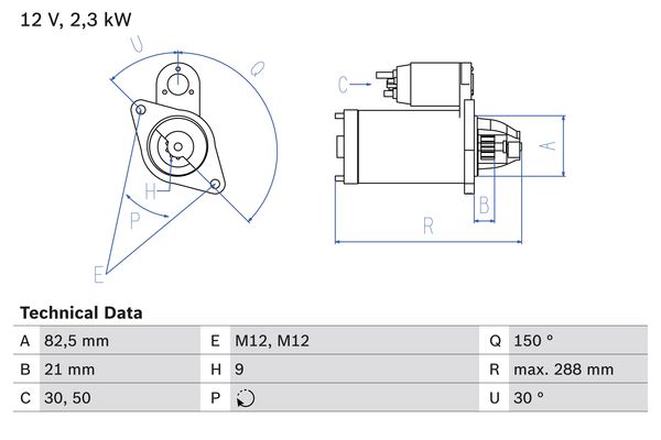 Bosch Starter 0 986 011 150