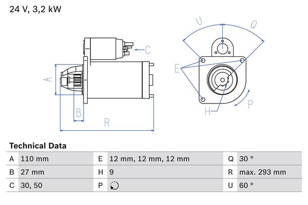 Bosch Starter 0 986 011 160