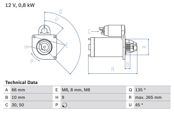 Bosch Starter 0 986 011 830