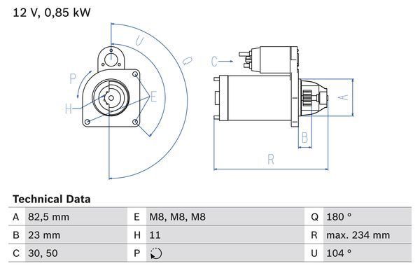 Bosch Starter 0 986 011 910