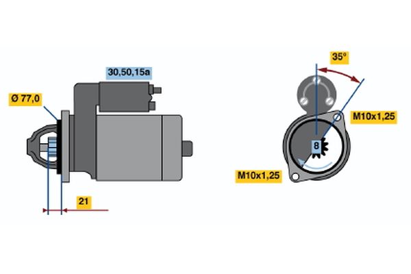 Bosch Starter 0 986 012 171