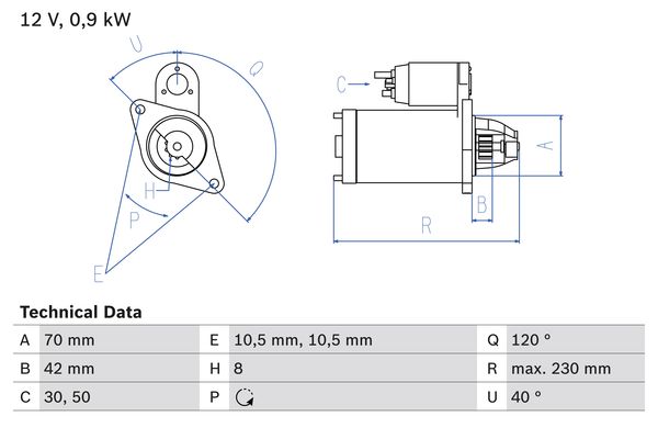Bosch Starter 0 986 012 290