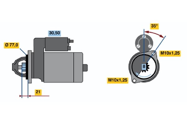 Bosch Starter 0 986 012 871