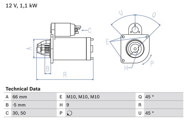 Bosch Starter 0 986 012 340