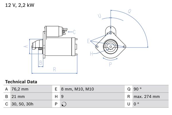 Bosch Starter 0 986 012 620