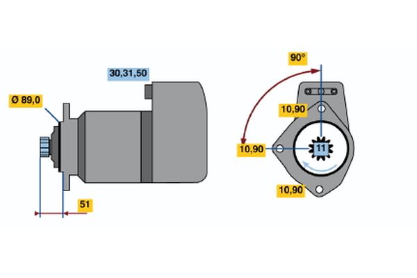Bosch Starter 0 986 012 730