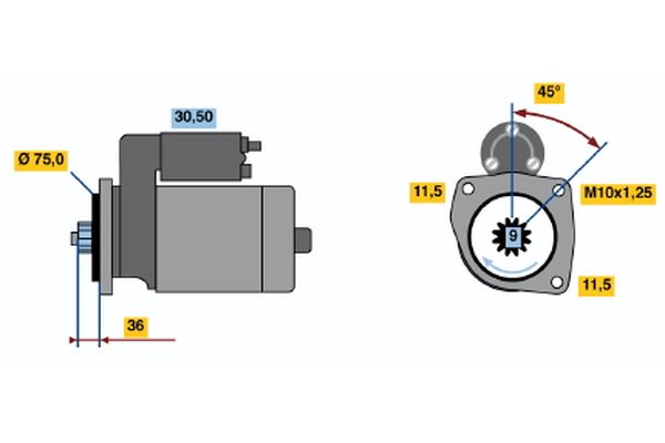 Bosch Starter 0 986 012 851