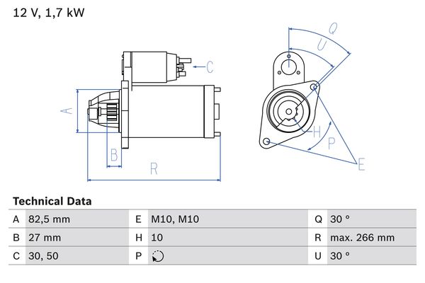 Bosch Starter 0 986 013 150