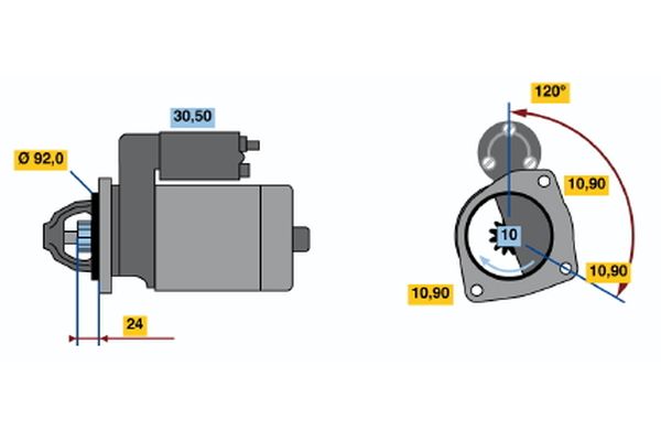 Bosch Starter 0 986 013 180