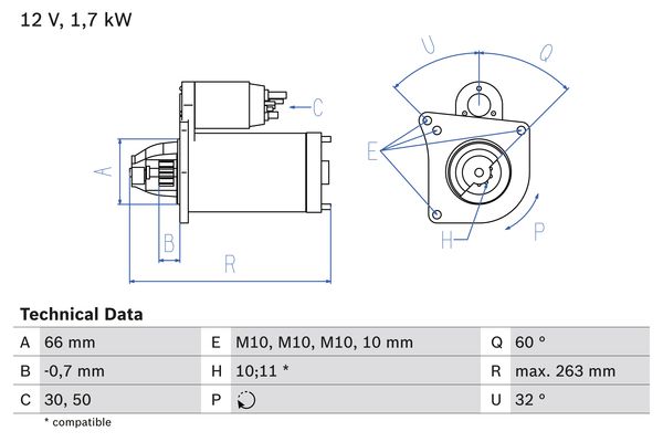 Bosch Starter 0 986 013 200