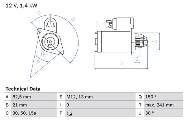 Bosch Starter 0 986 013 340