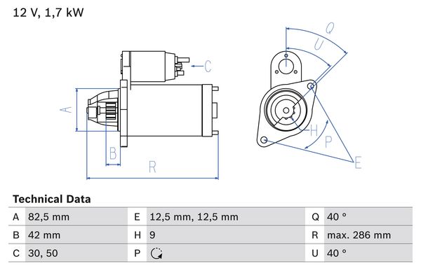 Bosch Starter 0 986 013 350