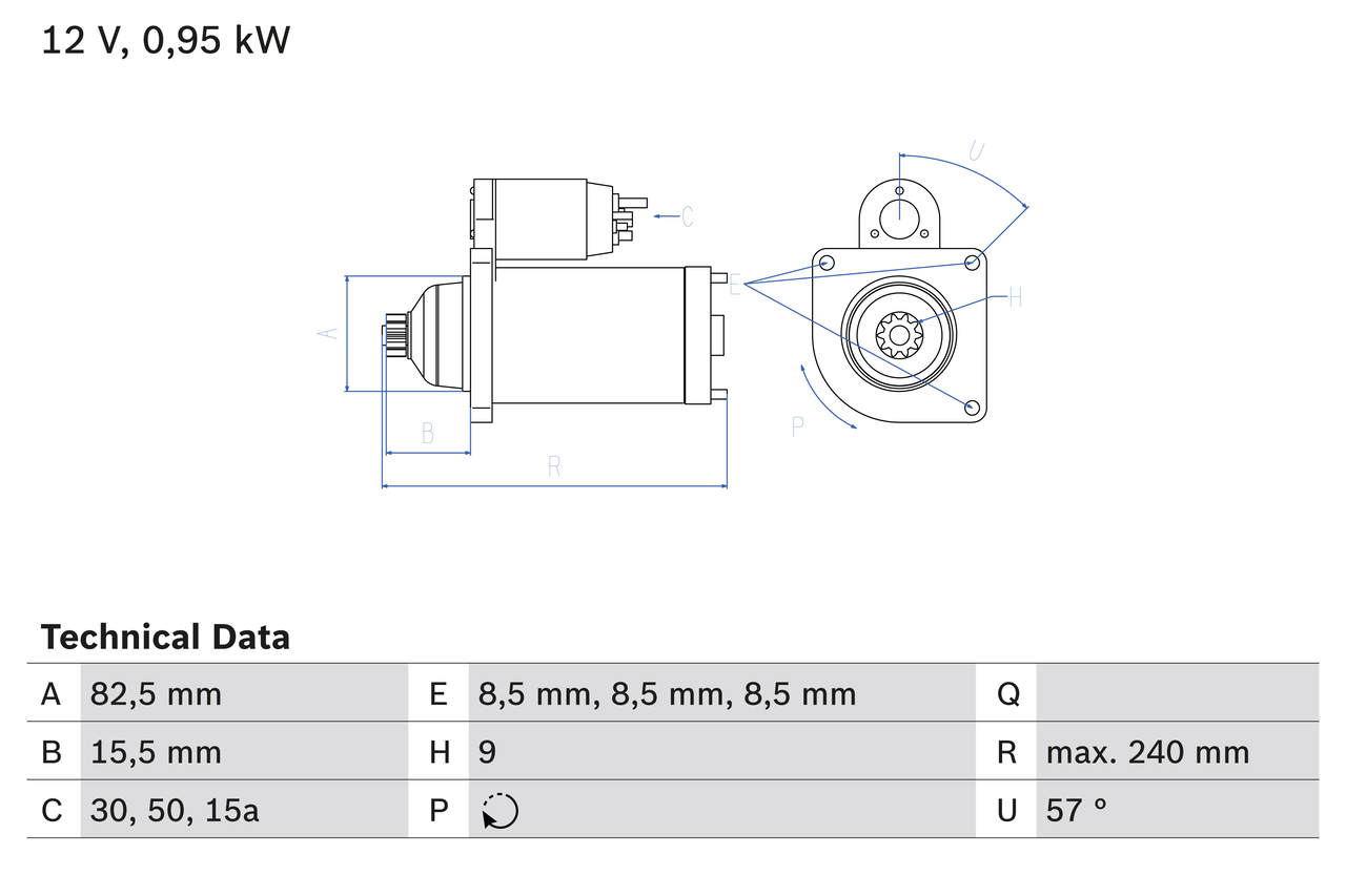 Bosch Starter 0 986 013 380