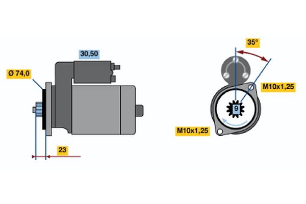 Bosch Starter 0 986 013 521