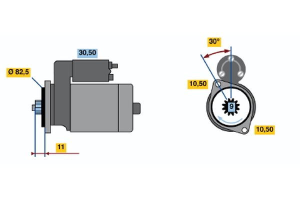 Bosch Starter 0 986 013 551