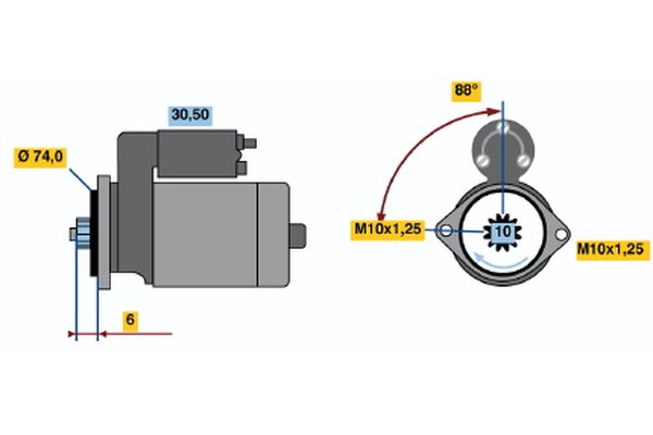 Bosch Starter 0 986 014 491