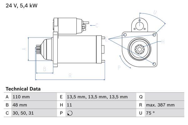 Bosch Starter 0 986 014 560