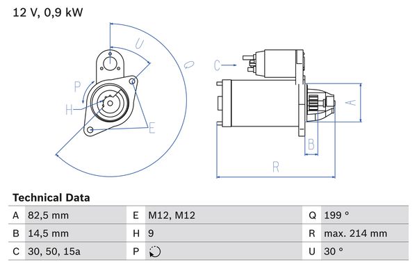 Bosch Starter 0 986 014 630
