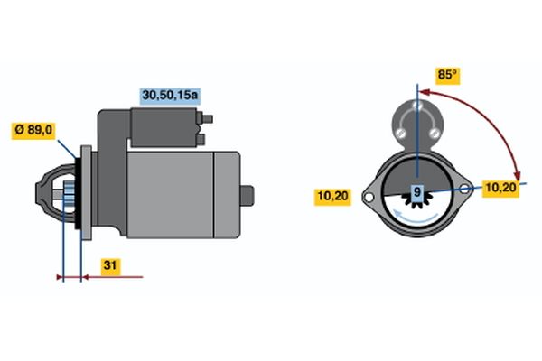 Bosch Starter 0 986 014 721