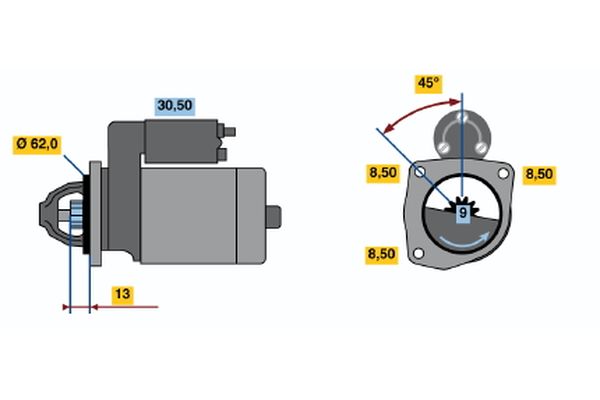 Bosch Starter 0 986 015 551