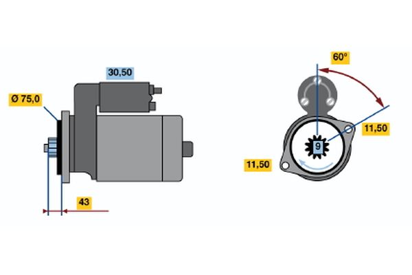 Bosch Starter 0 986 015 721