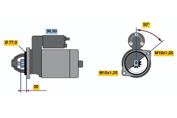 Bosch Starter 0 986 016 001