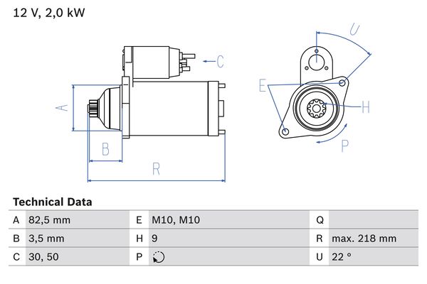 Bosch Starter 0 986 016 021