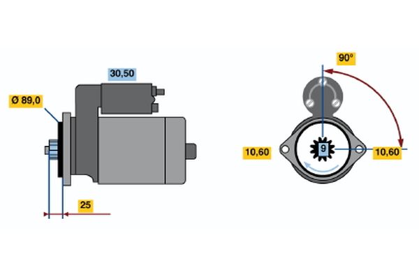 Bosch Starter 0 986 016 261