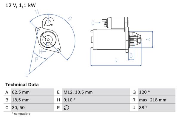 Bosch Starter 0 986 016 280