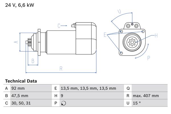 Bosch Starter 0 986 016 520