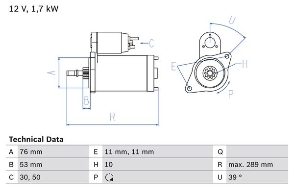 Bosch Starter 0 986 016 700