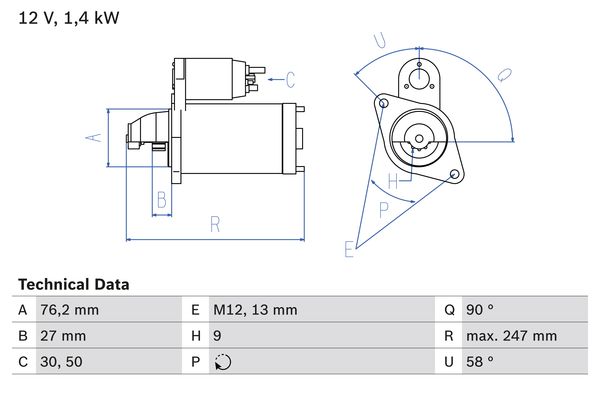 Bosch Starter 0 986 016 780