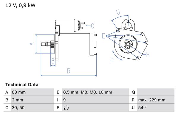 Bosch Starter 0 986 016 790