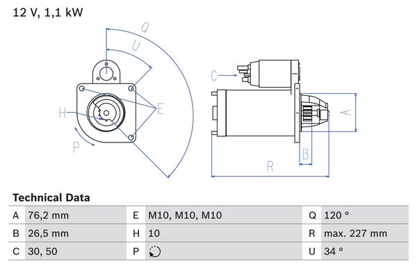 Bosch Starter 0 986 017 060