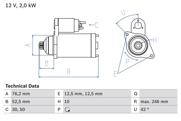 Bosch Starter 0 986 017 460