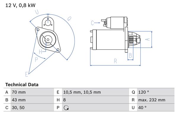 Bosch Starter 0 986 017 541