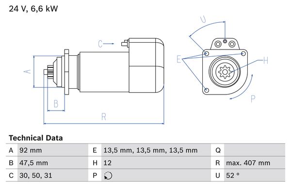 Bosch Starter 0 986 018 090