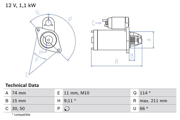 Bosch Starter 0 986 018 480